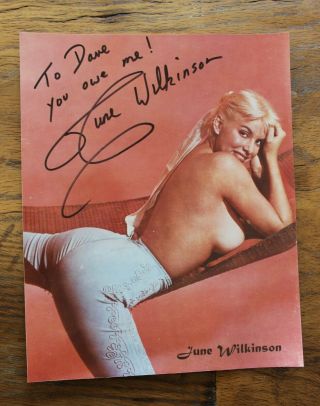 Signed June Wilkinson 8x10 Pinup