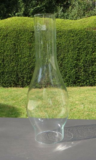 Vintage Duplex Oval Bulge Glass Oil Lamp Chimney 65mm 2 1/2 " Anchor Brand Top
