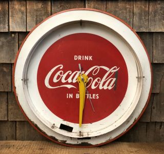 Drink Coca Cola In Bottles Cleveland Neon Clock Face Restoration Sign