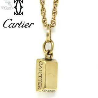 Nyjewel Cartier 18k Yellow Gold Ingot Bar 1/8 Oz Charm Pendant