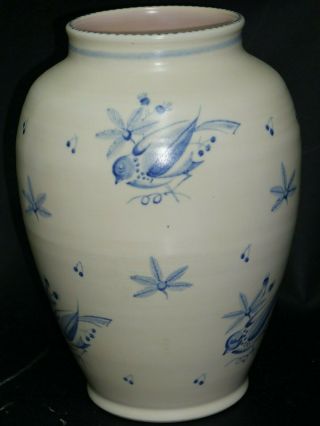 Most Unusual Early Poole Large Vase With Stylised Bird Designs - Very Rare L@@k
