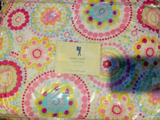 Pottery Barn Kids Aimee Dot Circle Vintage Quilt Guc Full/queen Collectabel
