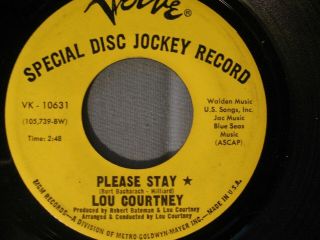 Lou Courtney - Please Stay / You Can Give Your Love To Me - Verve 1968 Dj 45