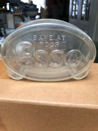 Vintage Esso Clear Plastic Piggy Bank