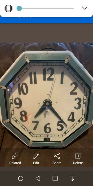 Vintage Cleveland 8 Sided Neon Clock