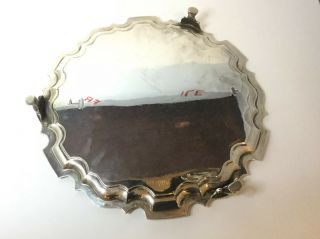 VINTAGE 12” SILVER PLATED FOOTED TRAY SALVER - WALKER & HALL,  1930 - 1939 3
