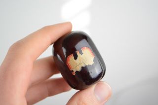41.  9g Bakelite Cherry Amber Bead (faturan,  Baltic Amber) Imitation Antique Vintage