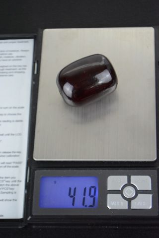 41.  9g Bakelite Cherry Amber Bead (Faturan,  Baltic Amber) Imitation Antique Vintage 3