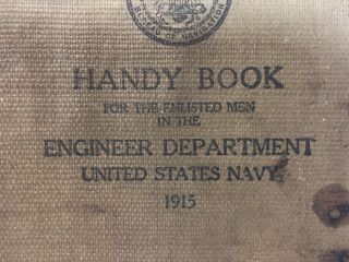1915 US Navy Handy Book Engineer Department 1915 For Enlisted Men 2