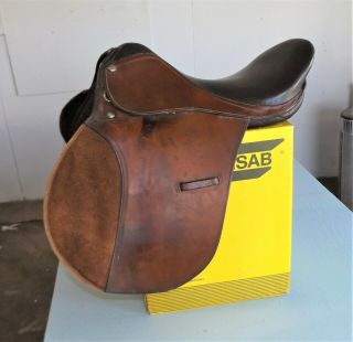 Vintage English Horse Saddle Dressage Jumping 17 ",  Leather & Suede,  Equestrian