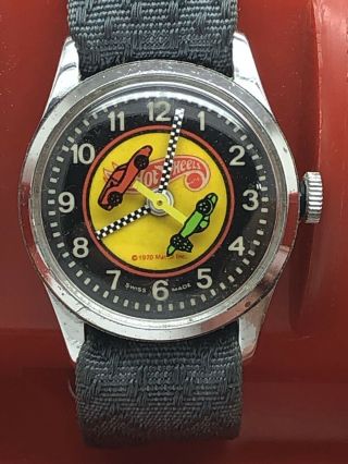1970 Hot Wheels Red Line Wrist Watch Sports By Bradley Time No.  3005 W/box