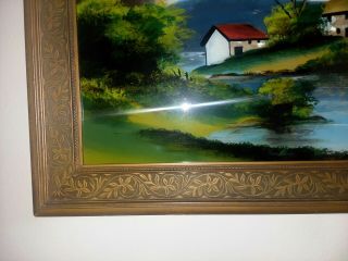 Antique Framed Reverse Painting on Glass 24 