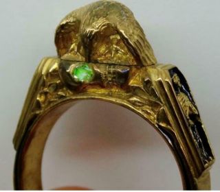 Museum Georgian 18k Gold&diamond Poison Memento Mori Skull Doctor 