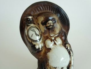 Tanuki Pottery Statuette,  Japanese Tanuki Ceramic Sculpture,  Tanuki Figure,  S1456