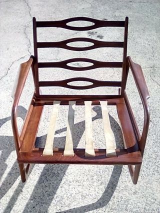 Mid Century Modern Danish Style Wood Rocking Chair