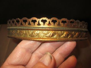 Brass Hanging Oil Lamp Shade Crown Ring