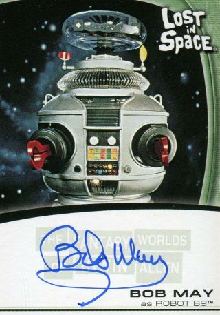 Fantasy Worlds Irwin Allen Lost In Space Autograph Card A5 Bob May Robot