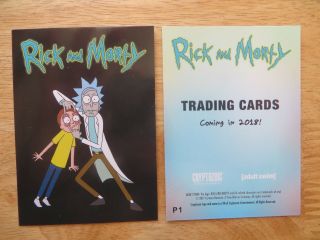 2017 Rick And Morty Tv Show Promo Card P1,  By Cryptozoic