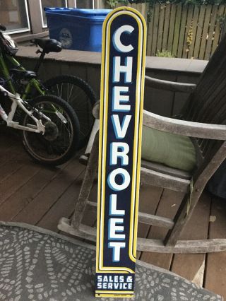 Vintage Chevrolet Dealer Porcelain Sign