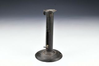 Early Wrought Tin Hogscraper Push Up Candlestick 18th / 19th Century 3