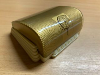 Art Deco Bulova " Fifth Avenue " Gold Cream Watch Box (or Great As Jewellery Box)