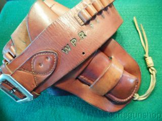 Vintage George Lawrence Colt Saa Western Style Drop Holster W/.  38/357 Belt