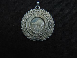 Vintage Sterling Silver Fob N2 Medal Waikiwi Invercargill 8.  0 G E9