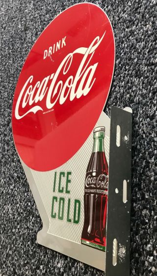 Dec 1951 Vintage Coca Cola double sided flange sign. 2