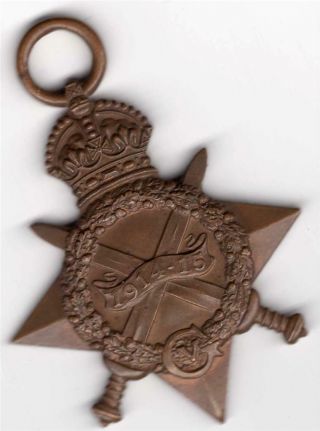 Militaria: World War I “canada” “1914 - 15 Star” Campaign Medal