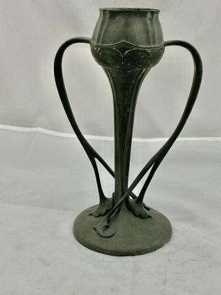 Early Liberty & Co Tudric Whiplash Pewter Vase Archibald Knox 029 10 "