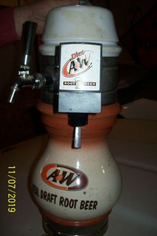Vintage Porcelain A&w Root Beer Dispenser Tap Soda Fountain Man Cave Bar Kids