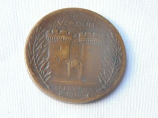 Battle Of Verdun Medal 1916 World War One Wwi On Ne Passe Pas Vernier France
