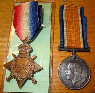 Wwi British Star And War Medal Pair R.  M.  A.  249 - S