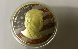 Donald Trump 45th President Of Usa 2017 Gold Eagle Coin Money Bill