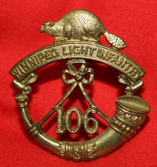 106th Winnipeg Light Infantry Cap Badge Mm.  278.
