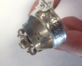 Totally Unique Mexican Silver & Gold Family Crest/Coat Of Arms Men ' s Ring 3