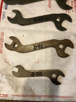 Set of 4 Old Vintage JOHN DEERE Wrenches Farm Tractor Plow JD - 50 51 52 53 3