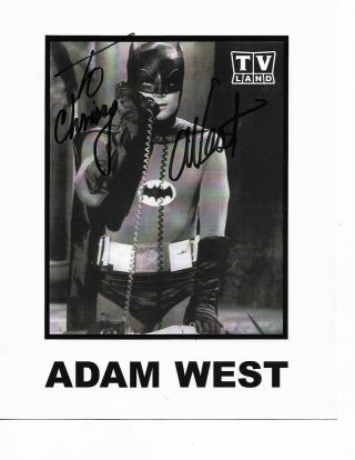 Autograph 8x10 Actor Adam West Of " Batman " Show.  Signed In 2005.