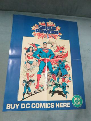 Vintage 1984 Powers Promo Poster 22 " X 17 "