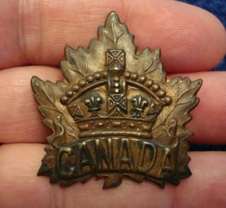 Wwi Canada Cef General Service Badge - Birks 1915 Marked
