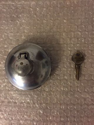 Vtg Gm Factory Accessories Locking Gas Cap With Key 1930’s 1940’s