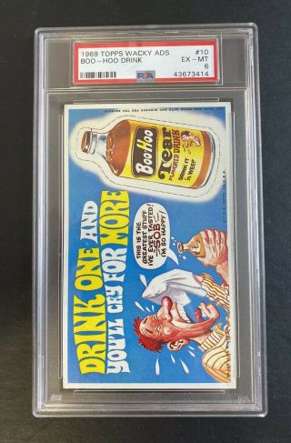 1969 Topps Wacky Packages Ads Psa 6 Ex Boo Hoo 10