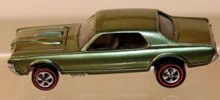 Dte 1968 Hot Wheels Redline 6205 Metallic Olive Custom Cougar W/brown Interior