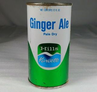 Hills Korvette Supermarkets Ginger Ale Soda Flat Top Can Li Ny Pre Zip Code Era