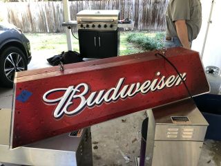 Vintage Budweiser Pool Table Sign Light