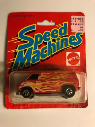 Hot Wheels Blackwall Speed Machines Van Red With Flames Carded