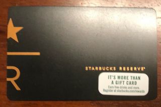 Starbucks “reserve” Spécial Limited Release 2017 Gift Card Rare Vhtf