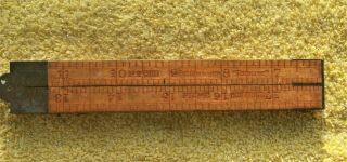Vintage 24 Inch Wood Folding Ruler No.  630 E.  C.  Simmons Redline
