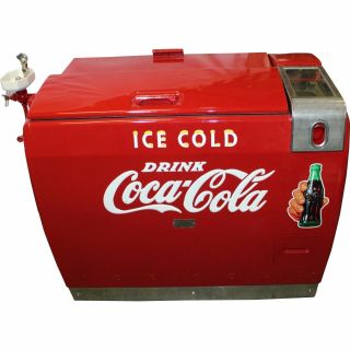 Coca - Cola Westinghouse We - 6 Cooler W/porcelain Water Fountain Addition