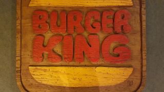 Vintage Burger King Logo Dining Room Decor Sign